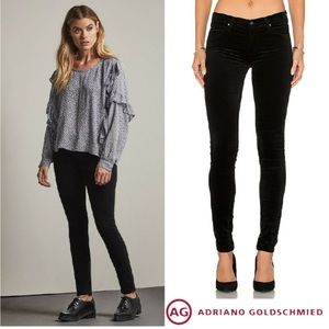 AG Legging Super Skinny Super Black Velvet Sz 29